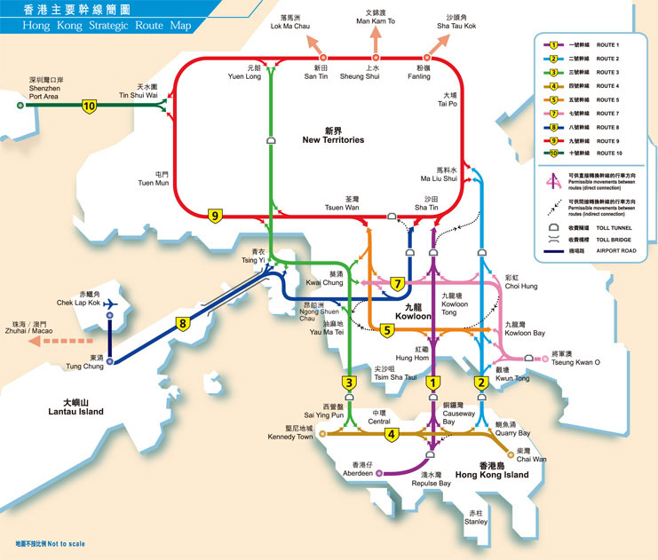 Hong Kong Strategic Routes Map